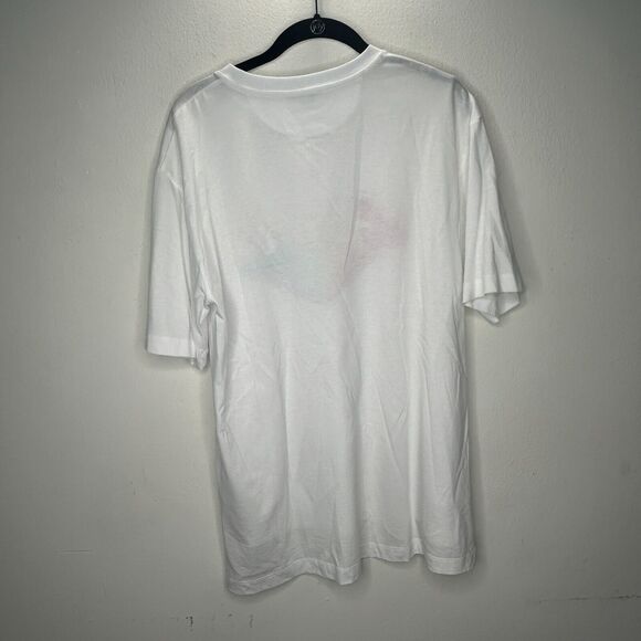 Fendi White Short Sleeve Round Neck Rainbow Sequined Fendi Roma Graphic Tee L - Picture 3 of 14